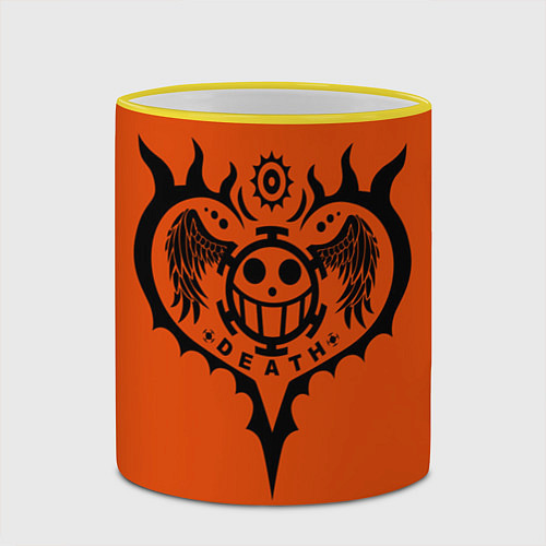 Кружка цветная One Piece / 3D-Желтый кант – фото 2