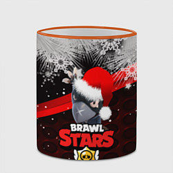 Кружка 3D Новогодний BRAWL STARS CROW, цвет: 3D-оранжевый кант — фото 2