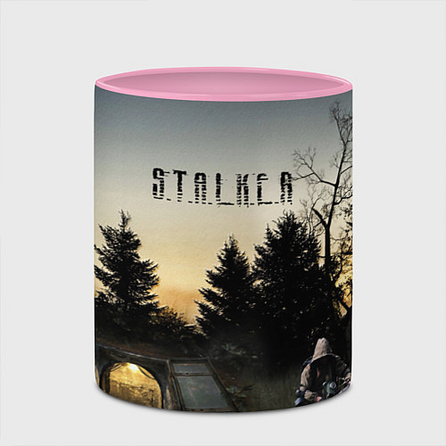Кружка цветная СТАЛКЕР 1 / 3D-Белый + розовый – фото 2