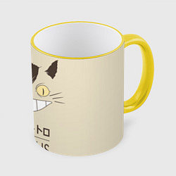 Кружка 3D Мой сосед Тоторо Nekobus, цвет: 3D-желтый кант