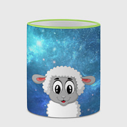 Кружка 3D Овечка, цвет: 3D-светло-зеленый кант — фото 2