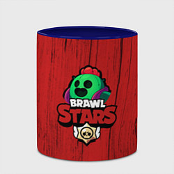 Кружка 3D Brawl Stars SPIKE, цвет: 3D-белый + синий — фото 2