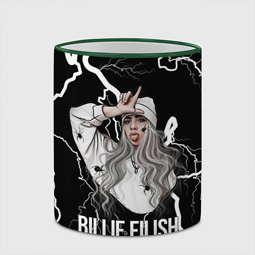 Кружка цветная BILLIE EILISH / 3D-Зеленый кант – фото 2