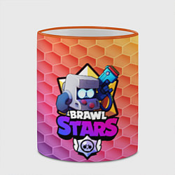 Кружка 3D BRAWL STARS 8-BIT, цвет: 3D-оранжевый кант — фото 2