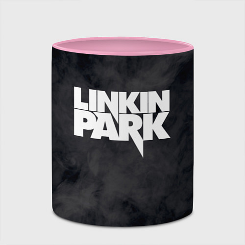 Кружка цветная LINKIN PARK / 3D-Белый + розовый – фото 2