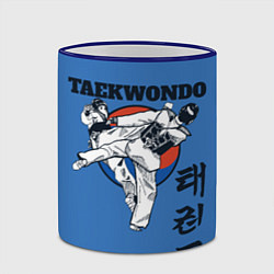 Кружка 3D Taekwondo, цвет: 3D-синий кант — фото 2