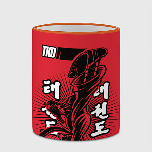 Кружка цветная TKD / 3D-Оранжевый кант – фото 2