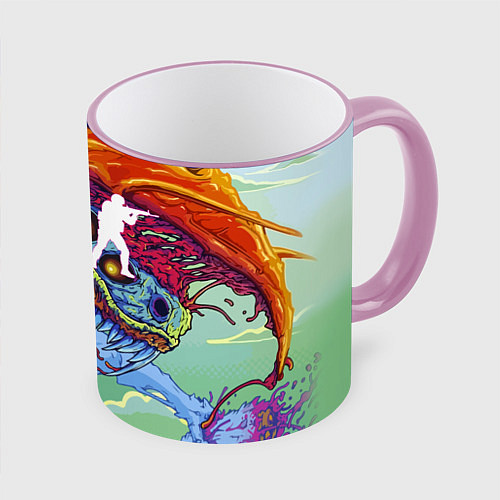 Кружка цветная CS GO HYPERBEAST / 3D-Розовый кант – фото 1