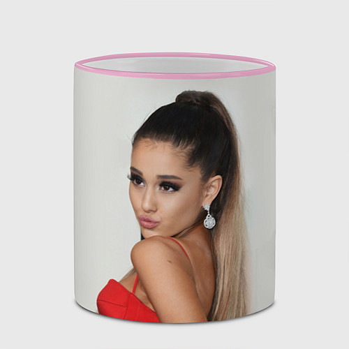 Кружка цветная Ariana Grande Ариана Гранде / 3D-Розовый кант – фото 2