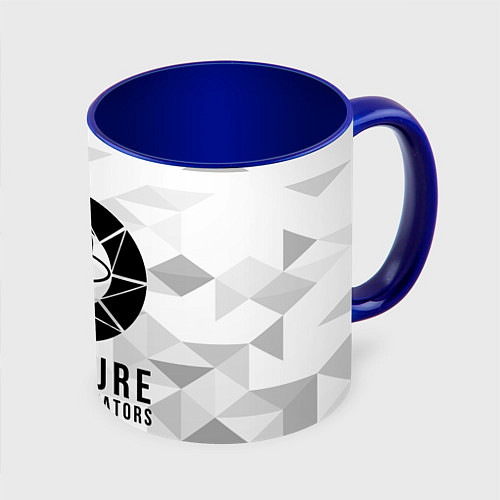 Кружка цветная PORTAL / 3D-Белый + синий – фото 1