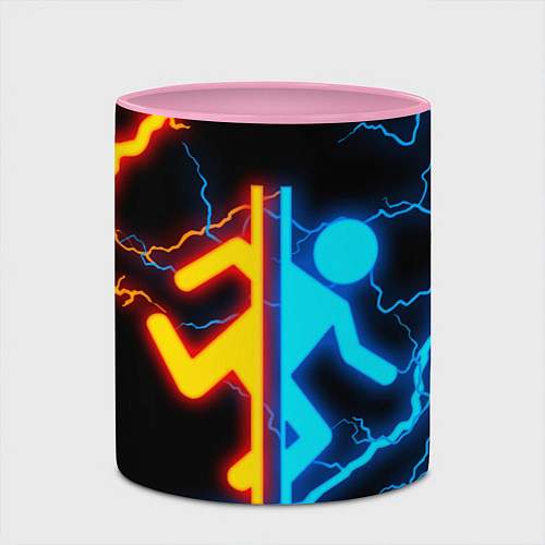 Кружка цветная PORTAL / 3D-Белый + розовый – фото 2