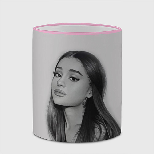 Кружка цветная Ariana Grande Ариана Гранде / 3D-Розовый кант – фото 2