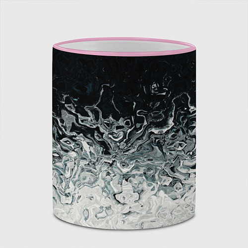 Кружка цветная Вода абстракция / 3D-Розовый кант – фото 2