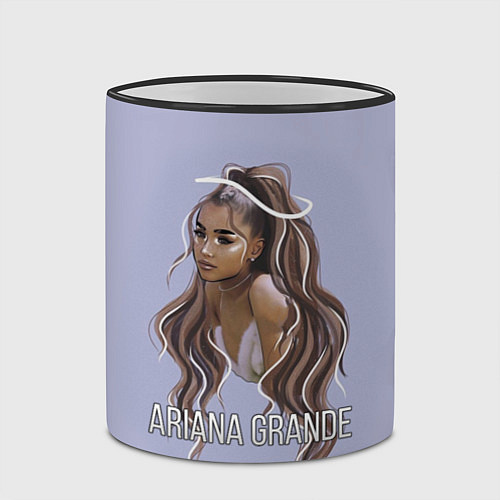 Кружка цветная Ariana Grande Ариана Гранде / 3D-Черный кант – фото 2