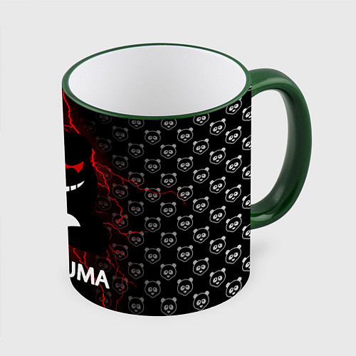 Кружка цветная MONOKUMA / 3D-Зеленый кант – фото 1