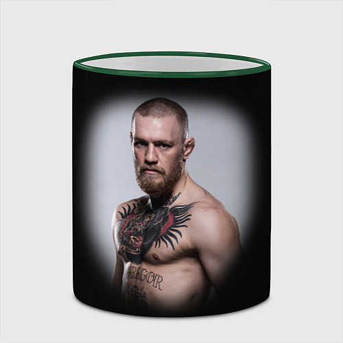 Кружка цветная Conor McGregor / 3D-Зеленый кант – фото 2