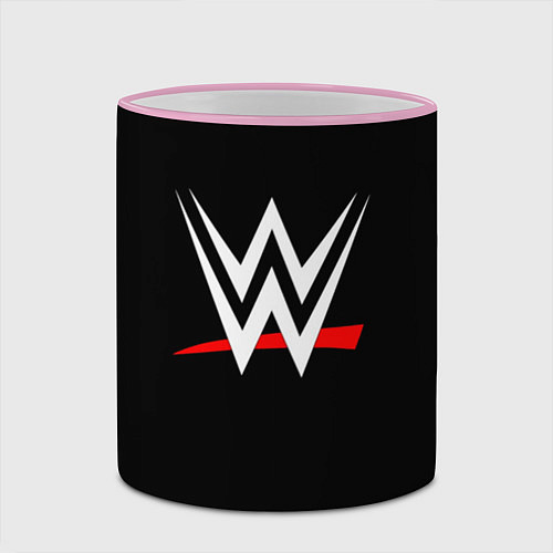 Кружка цветная WWE / 3D-Розовый кант – фото 2