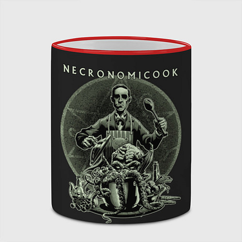 Кружка цветная Cthulhu / 3D-Красный кант – фото 2