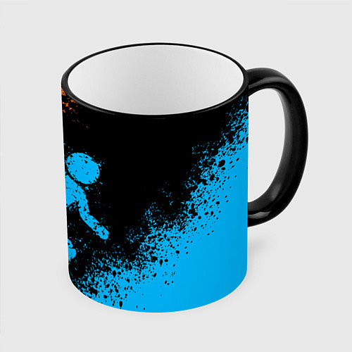Кружка цветная PORTAL / 3D-Черный кант – фото 1