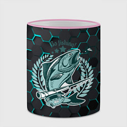 Кружка 3D Go Fishing!, цвет: 3D-розовый кант — фото 2