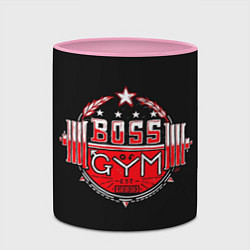 Кружка 3D Boss of GYM акварель, цвет: 3D-белый + розовый — фото 2