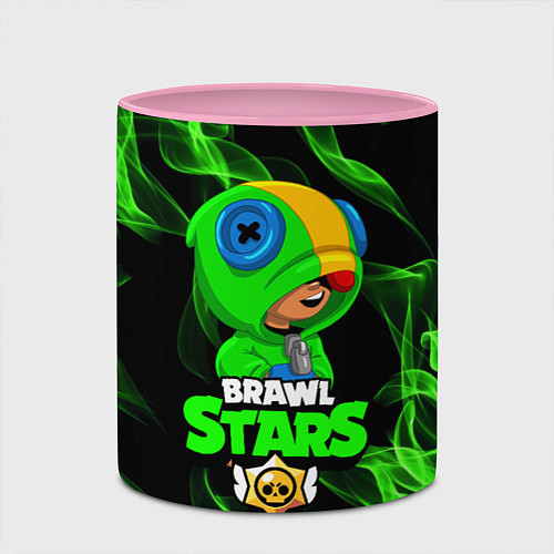 Кружка цветная BRAWL STARS LEON / 3D-Белый + розовый – фото 2