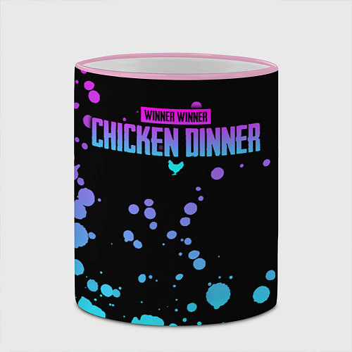 Кружка цветная Chicken Dinner / 3D-Розовый кант – фото 2