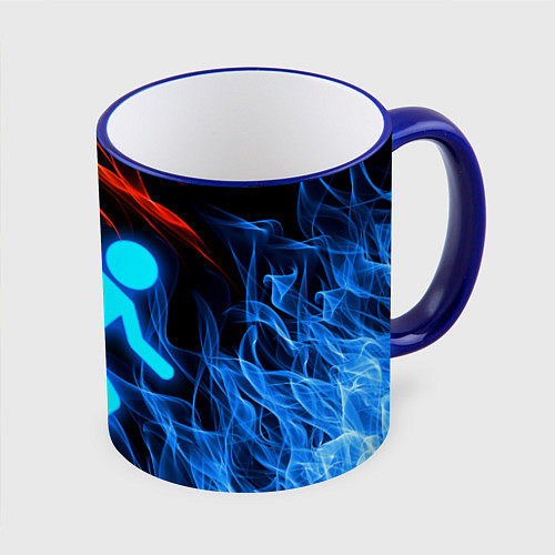 Кружка цветная PORTAL / 3D-Синий кант – фото 1