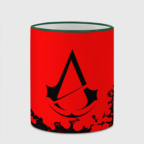 Кружка цветная Assassin’s Creed / 3D-Зеленый кант – фото 2