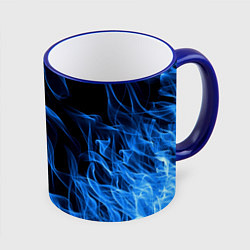 Кружка 3D BLUE FIRE FLAME, цвет: 3D-синий кант