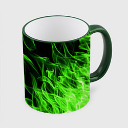 Кружка 3D TOXIC FLAME, цвет: 3D-зеленый кант