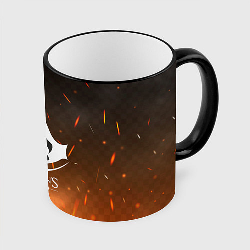 Кружка цветная Assasin's creed / 3D-Черный кант – фото 1