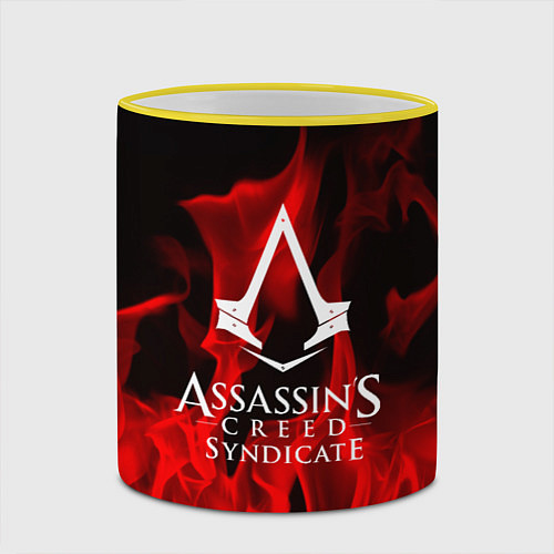 Кружка цветная Assassin’s Creed: Syndicate / 3D-Желтый кант – фото 2