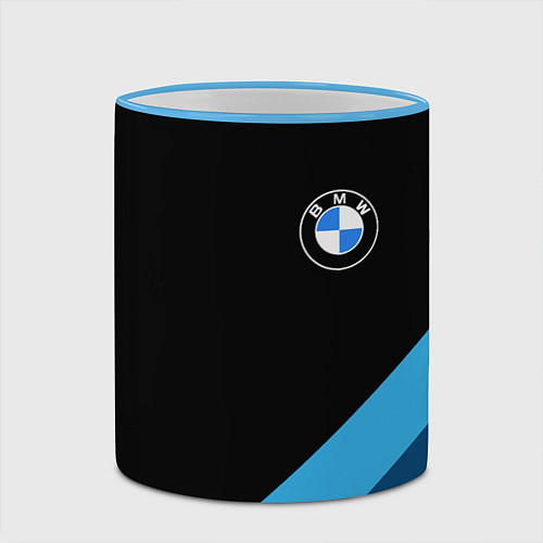Кружка цветная BMW / 3D-Небесно-голубой кант – фото 2