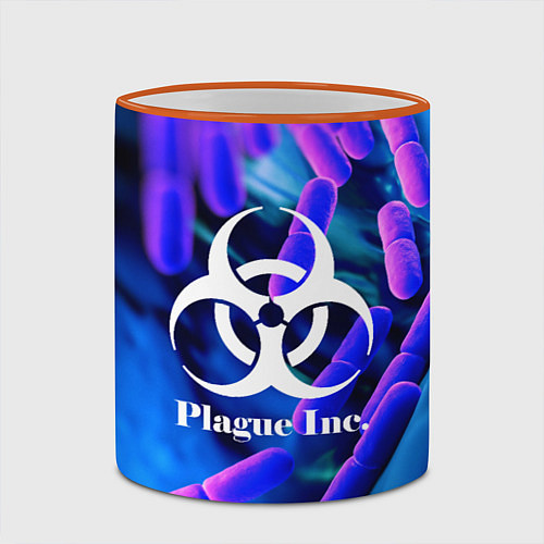 Кружка цветная PLAGUE INC / 3D-Оранжевый кант – фото 2
