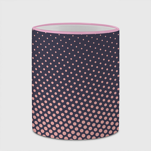 Кружка цветная Dots pattern / 3D-Розовый кант – фото 2