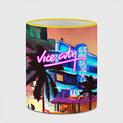 Кружка 3D GTA: VICE CITY, цвет: 3D-желтый кант — фото 2