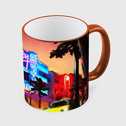 Кружка 3D GTA: VICE CITY, цвет: 3D-оранжевый кант