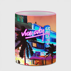 Кружка 3D GTA: VICE CITY, цвет: 3D-розовый кант — фото 2