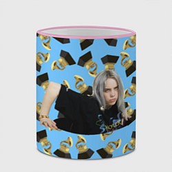 Кружка 3D Billie Eilish Grammy, цвет: 3D-розовый кант — фото 2