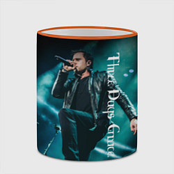 Кружка 3D Three Days Grace, цвет: 3D-оранжевый кант — фото 2