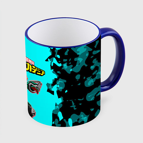 Кружка цветная MY HERO ACADEMIA на синем / 3D-Синий кант – фото 1