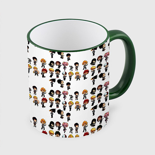 Кружка цветная Моя Геройская Академия / 3D-Зеленый кант – фото 1