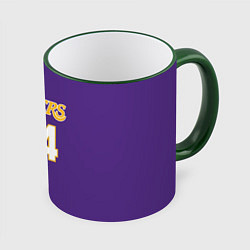 Кружка 3D Los Angeles Lakers Kobe Brya, цвет: 3D-зеленый кант