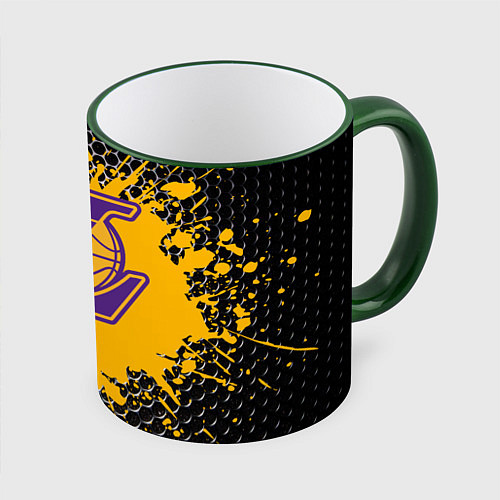 Кружка цветная Kobe Bryant / 3D-Зеленый кант – фото 1