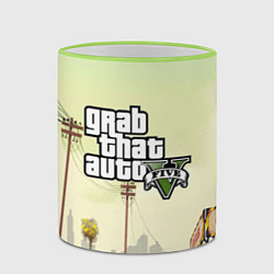 Кружка 3D GTA 5, цвет: 3D-светло-зеленый кант — фото 2