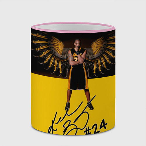 Кружка цветная Kobe Bryant / 3D-Розовый кант – фото 2