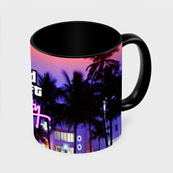 Кружка 3D Grand Theft Auto Vice City, цвет: 3D-белый + черный