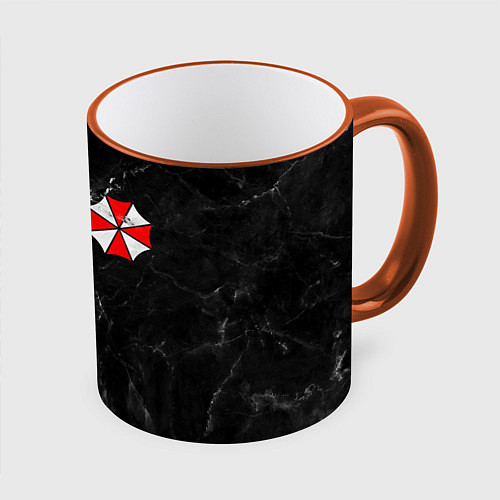 Кружка цветная UMBRELLA CORP / 3D-Оранжевый кант – фото 1
