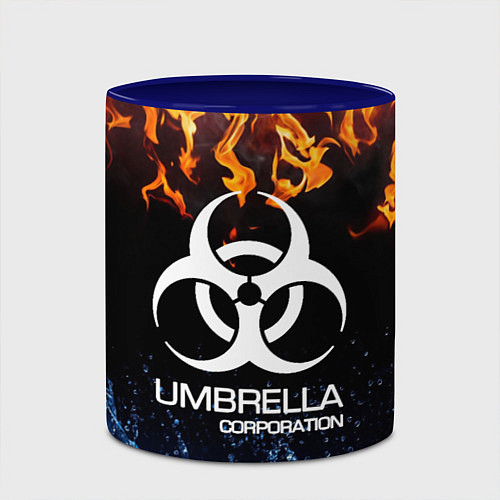 Кружка цветная UMBRELLA CORPORATION / 3D-Белый + синий – фото 2